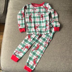 Elf on the Shelf size 6 Red and Green Kids Pajamas